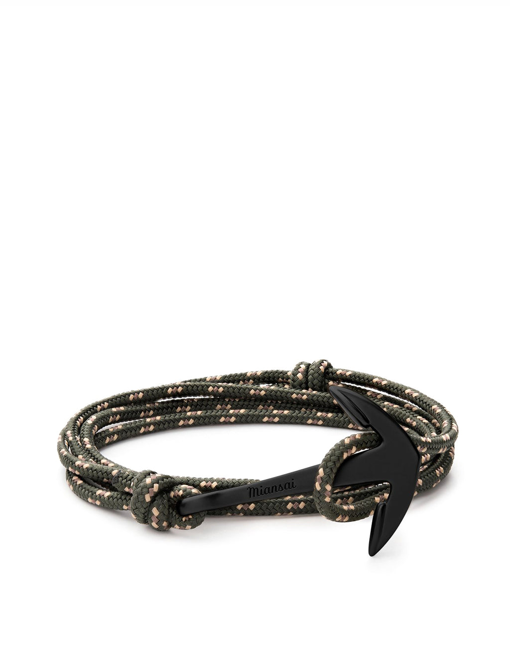Miansai - Anchor On Rope Bracelet Noir / Hunter Green