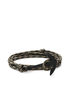 Miansai - Anchor On Rope Bracelet Noir / Hunter Green