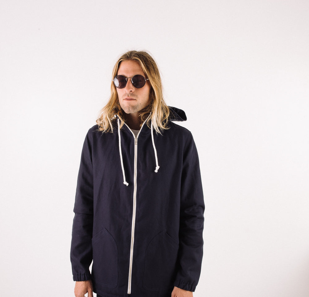 Aloha Beach Club - Konia Canvas Parka in Navy - Aloha Beach Club