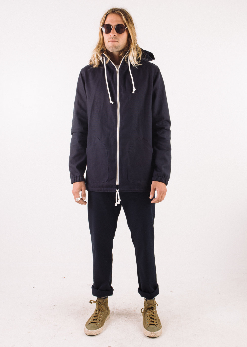 Aloha Beach Club - Konia Canvas Parka in Navy - Aloha Beach Club