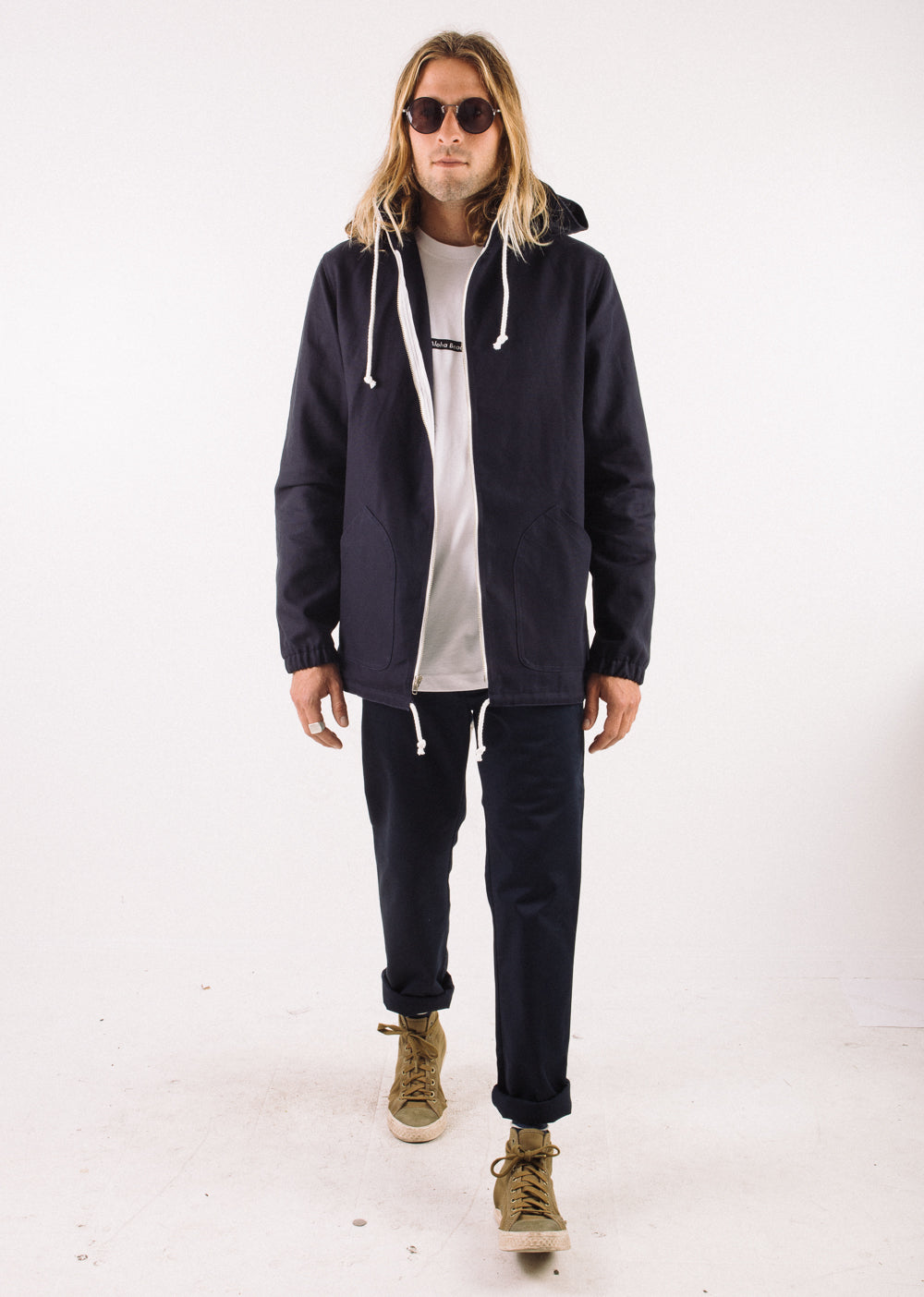 Aloha Beach Club - Konia Canvas Parka in Navy - Aloha Beach Club