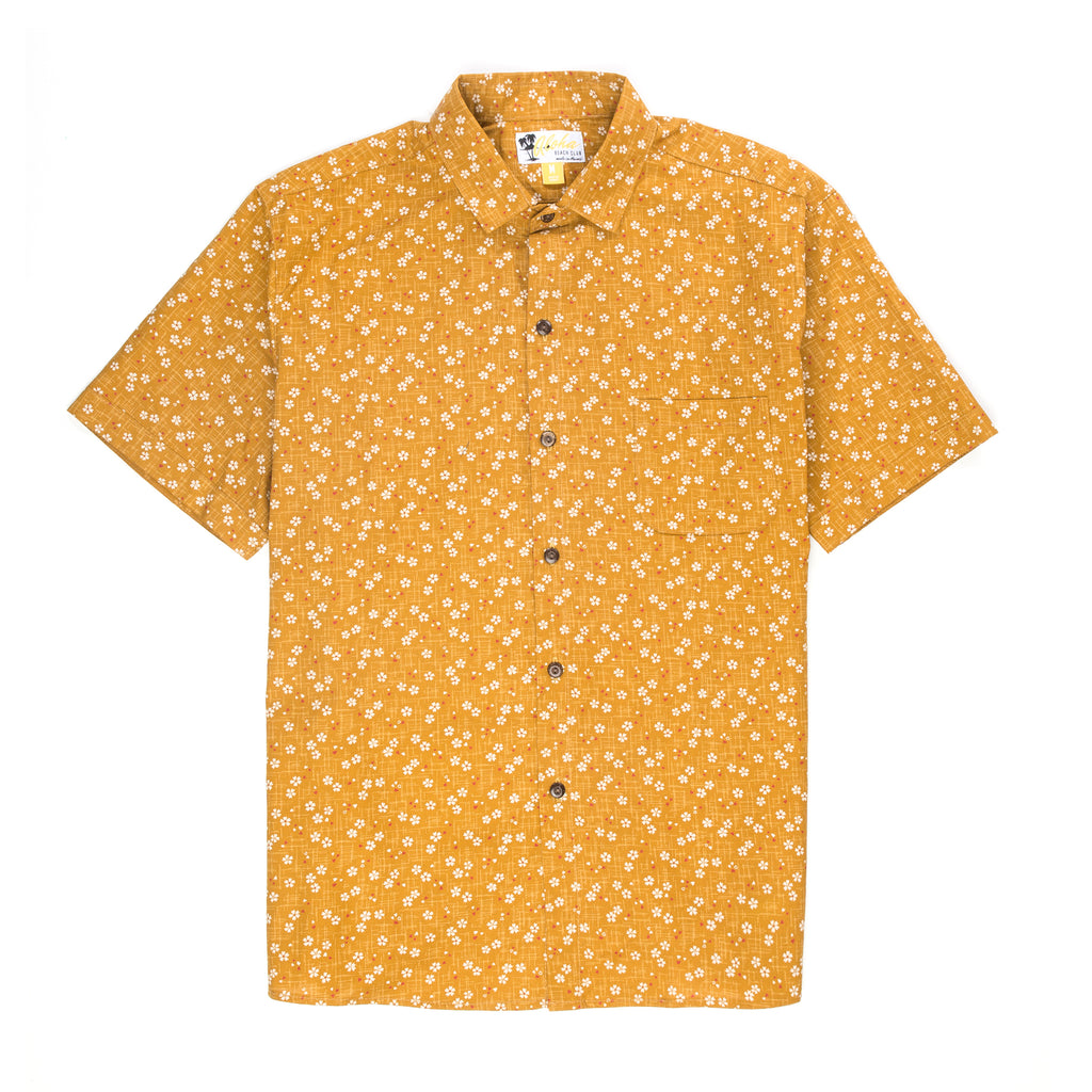 Aloha Beach Club - Abigail Short Sleeve Aloha Shirt Marigold - Aloha Beach Club