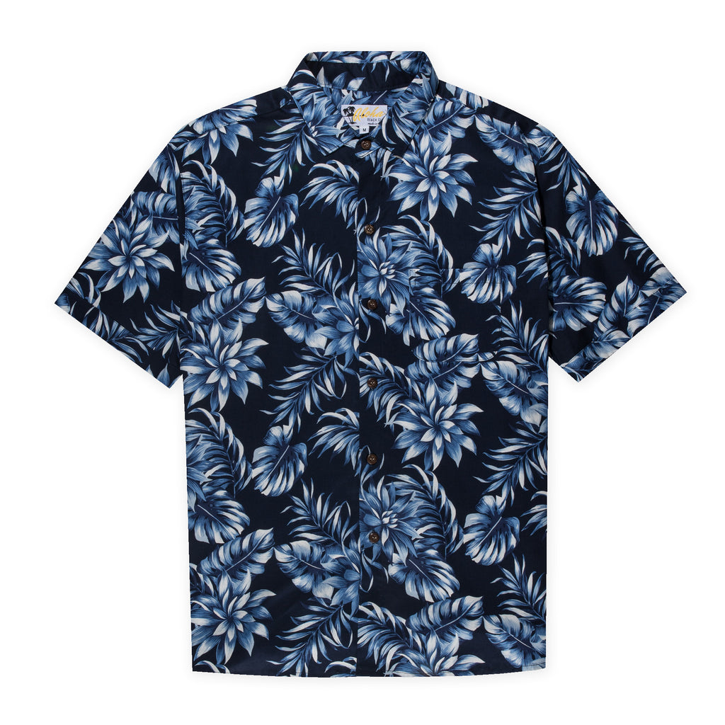 Aloha Beach Club - Keola Dark Blue Short Sleeve Aloha Shirt - Aloha Beach Club