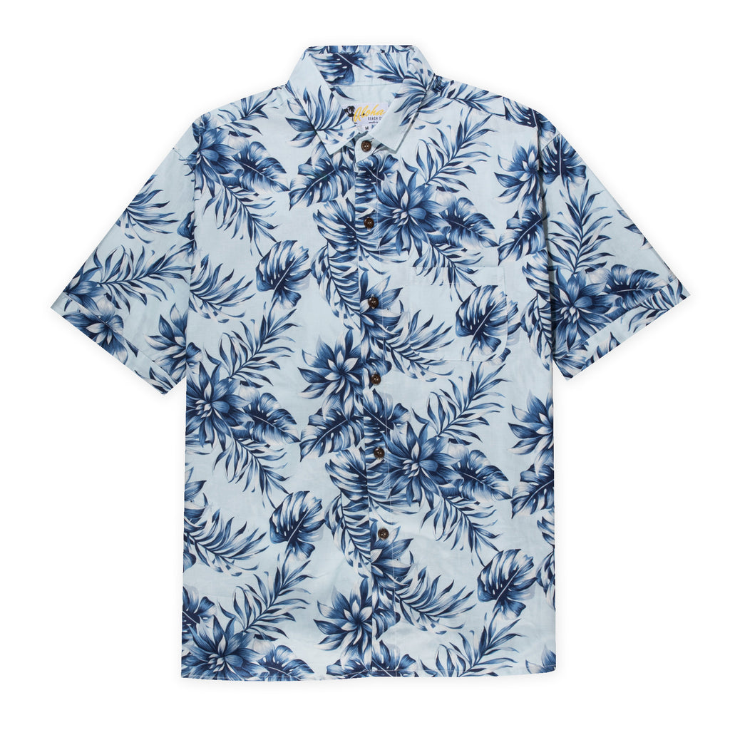 Aloha Beach Club - Keola Light Blue Short Sleeve Aloha Shirt - Aloha Beach Club