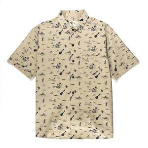 Aloha Beach Club - Lanikai Tan Short Sleeve Aloha Shirt - Aloha Beach Club