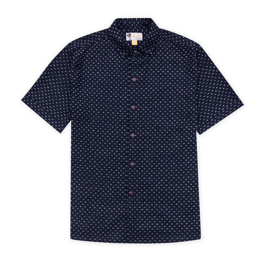 Aloha Beach Club - Mele Short Sleeve Aloha Shirt Indigo - Aloha Beach Club