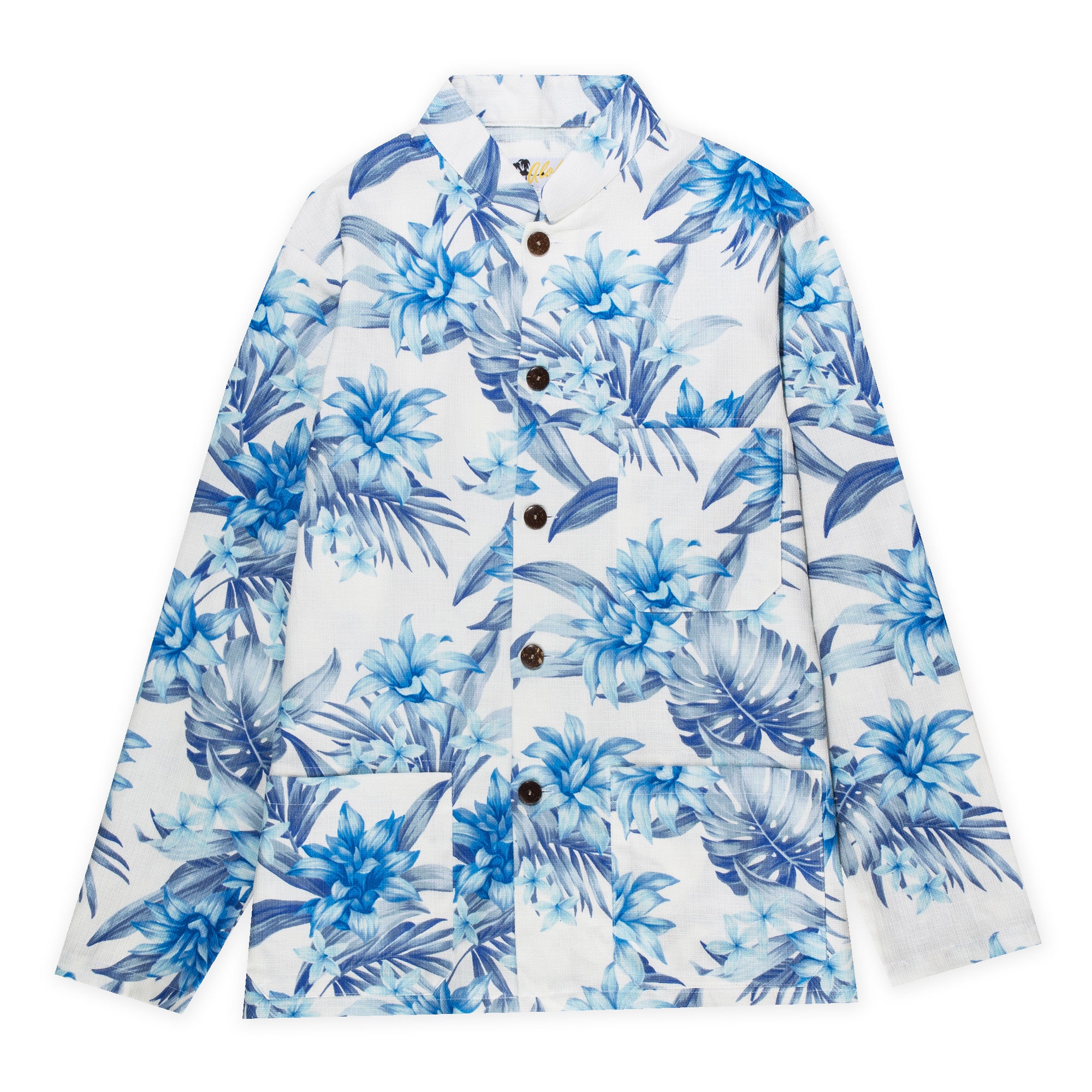 Aloha Beach Club - Paki Floral Sea Mandarin Shirt - Aloha Beach Club