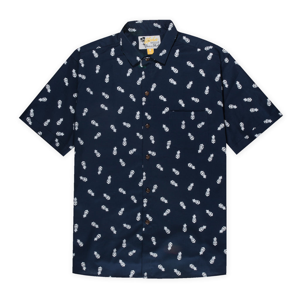 Aloha Beach Club x The Grass Skirt Navy Short Sleeve Aloha Shirt - Aloha Beach Club