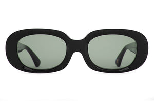 CRAP EYEWEAR - The Bikini Vision Gloss Black Acetate w/ Vintage Green CR-39 Lenses