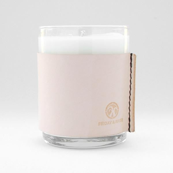 Friday & River - Candle 11oz Yuza by the Sea Natural Leather
