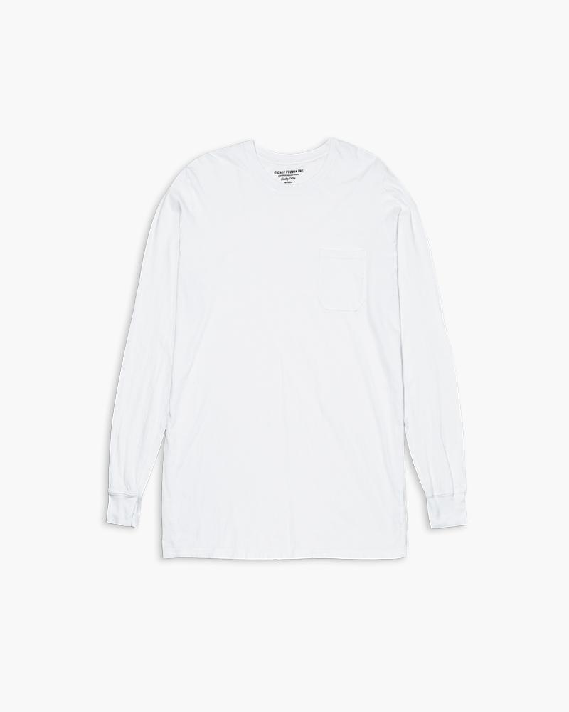 RICHER POORER - Long Sleeve Crew Tee White