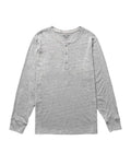 RICHER POORER - Long Sleeve Henley Heather Grey