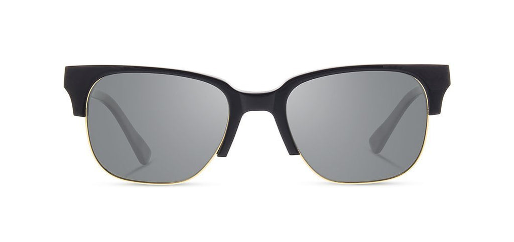 Shwood - Newport 52mm: Black // Mahogany - Grey Polarized