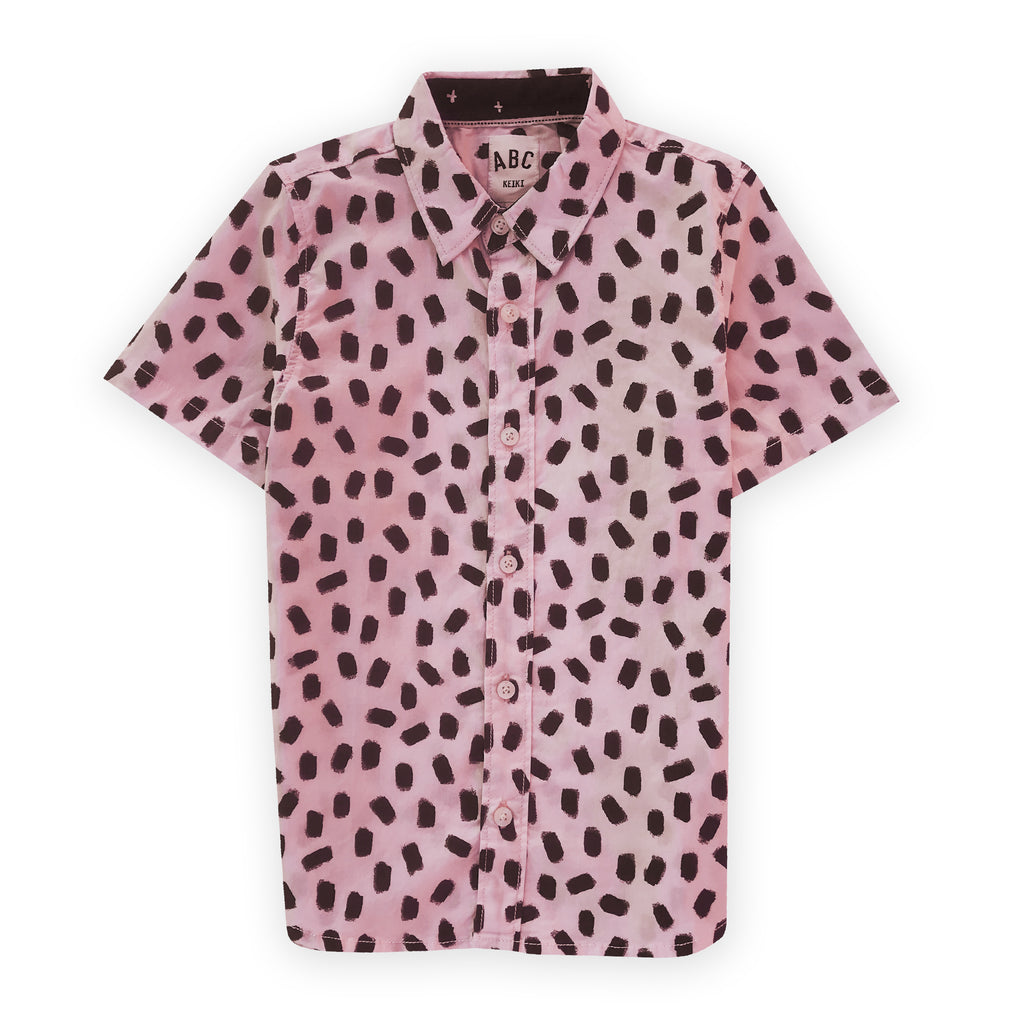 Aloha Beach Club - Kids Pink Polkadot Aloha Shirt - Aloha Beach Club