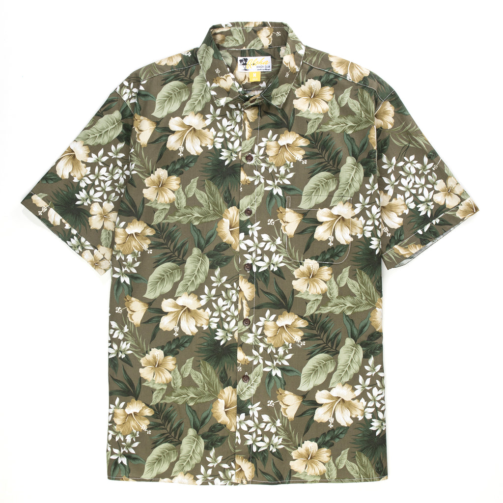 Aloha Beach Club - Mauka Short Sleeve Aloha Shirt Green - Aloha Beach Club