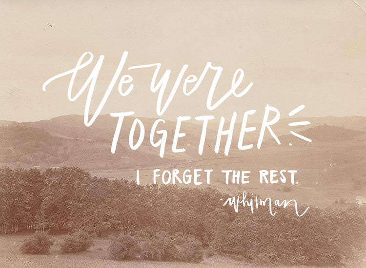 Dear Darling Calligraphy - Together Print