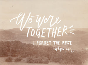 Dear Darling Calligraphy - Together Print